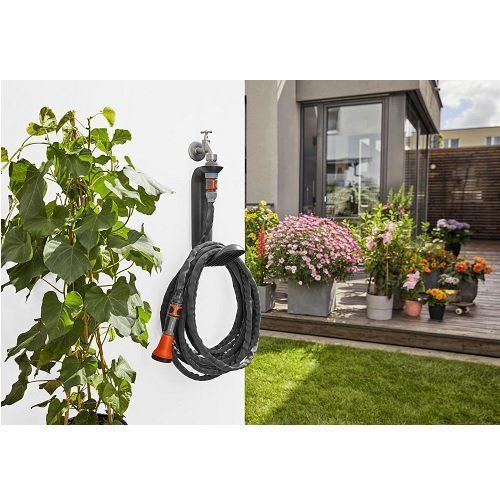 Набір шланг GARDENA Liano садовий текстильний 13 мм 1/2" 15 м із тримачем TapFix 21464 фото