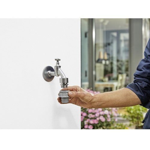 Набір шланг GARDENA Liano садовий текстильний 13 мм 1/2" 15 м із тримачем TapFix 21464 фото